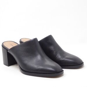 Madewell Black Leather Mules